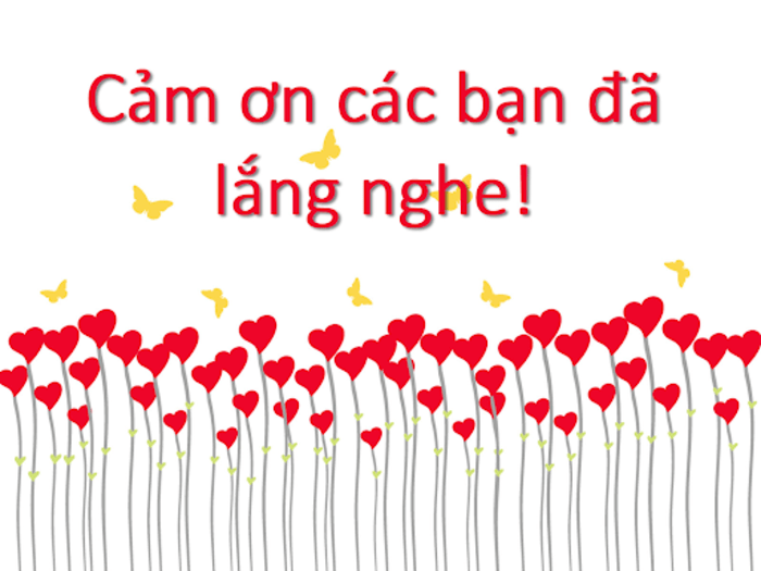 Thể hiện tình cảm biết ơn của bạn đến gia đình, bạn bè, đồng nghiệp hoặc bất kỳ ai đó trên slide cảm ơn. Dễ dàng chỉnh sửa với công cụ trực quan và sử dụng các hình ảnh, hiệu ứng và màu sắc hấp dẫn để tạo ra một bản trình chiếu đầy tình cảm.